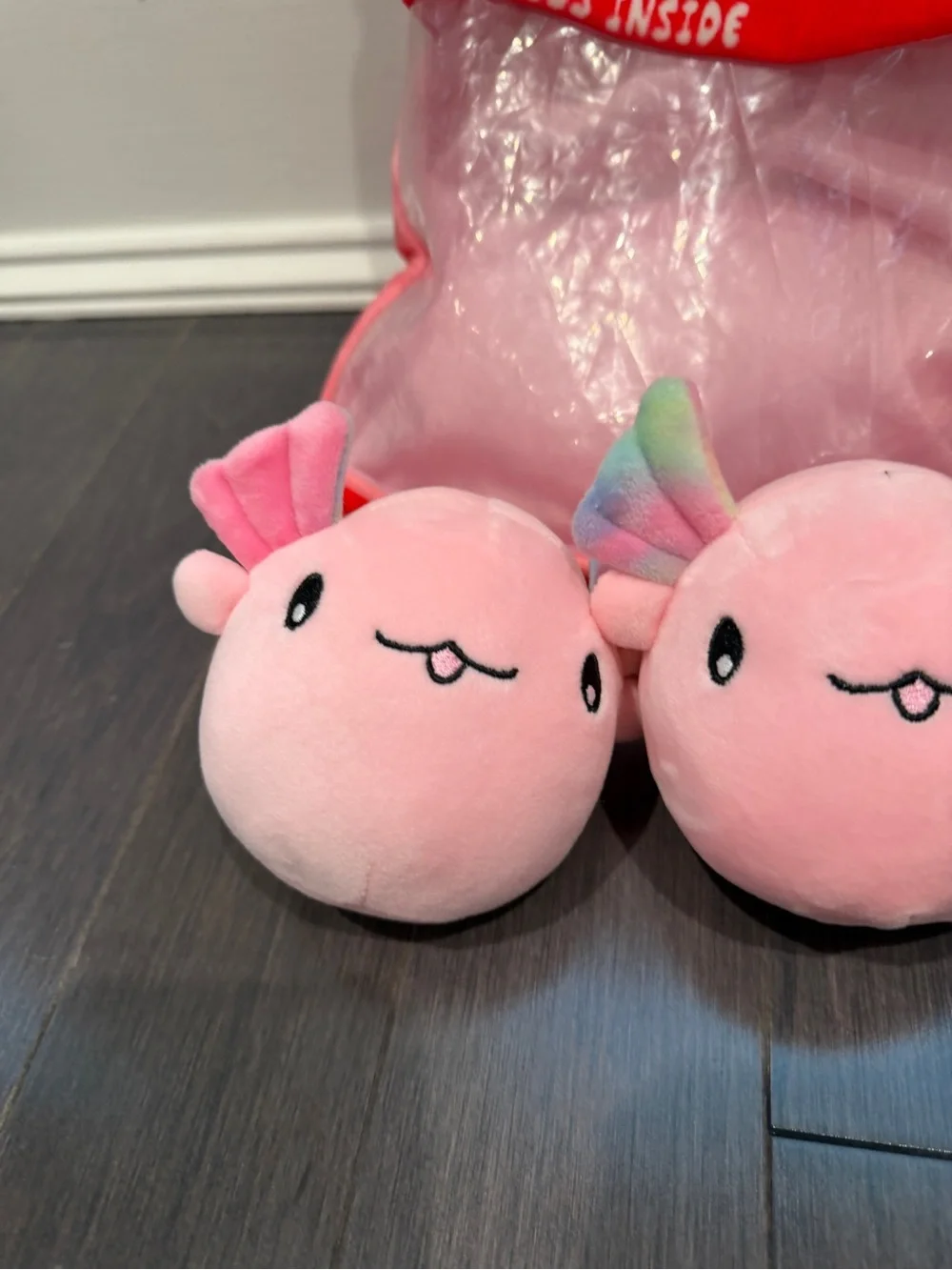 REFAHB Rainbow Axolotl Plush Toy 3 Removable Salamanders Stuffed Plush Kawaii - Picture 11 of 11